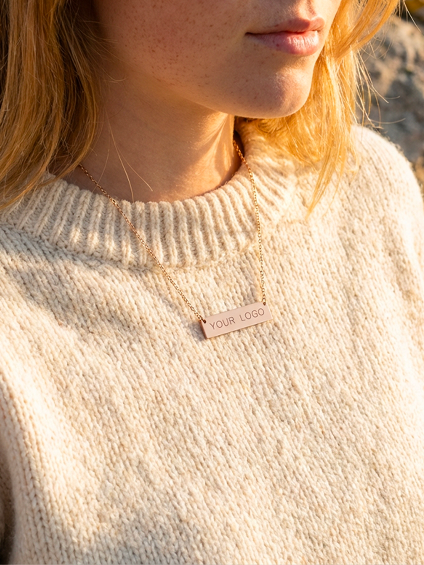 Collana con pendente | Barra orizzontale