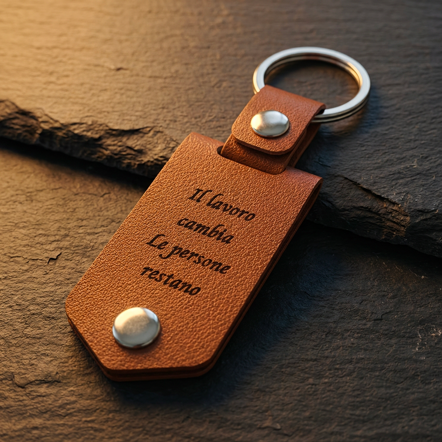 Portachiavi | Ecopelle (PU) e alluminio